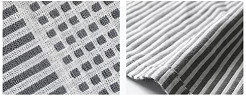 Modern Woven Stripe Cotton Tablecloth