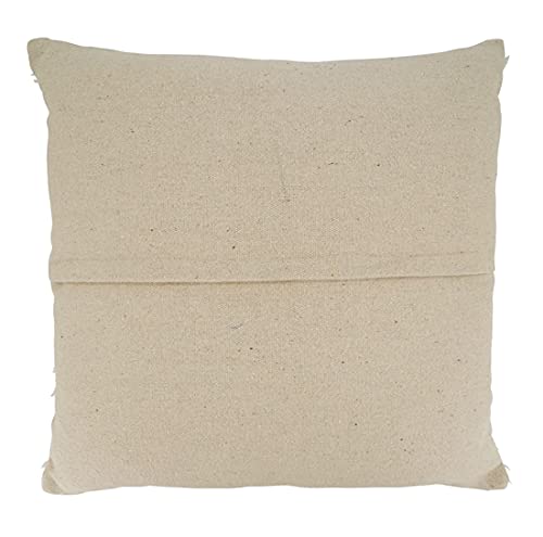 Ivory Tufted Cotton Throw Pillow