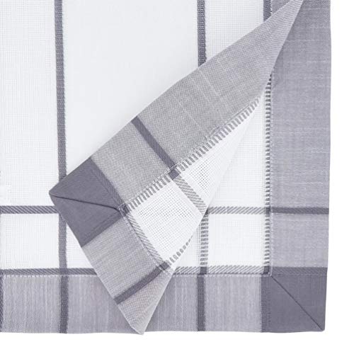 Neutral Banded Border Tablecloth