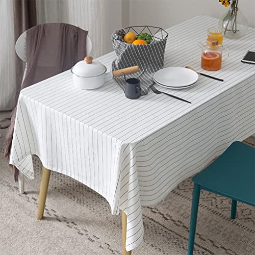 Casual Pinstripe Cotton Tablecloth