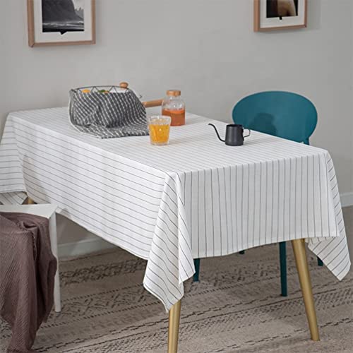 Casual Pinstripe Cotton Tablecloth