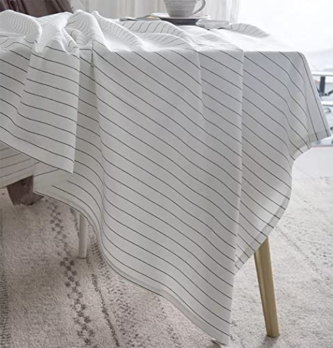 Casual Pinstripe Cotton Tablecloth