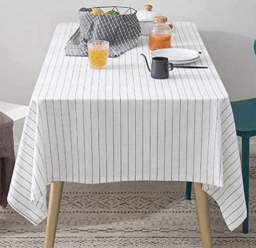 Casual Pinstripe Cotton Tablecloth