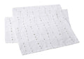 Silver Embroidered Cotton Tablecloth