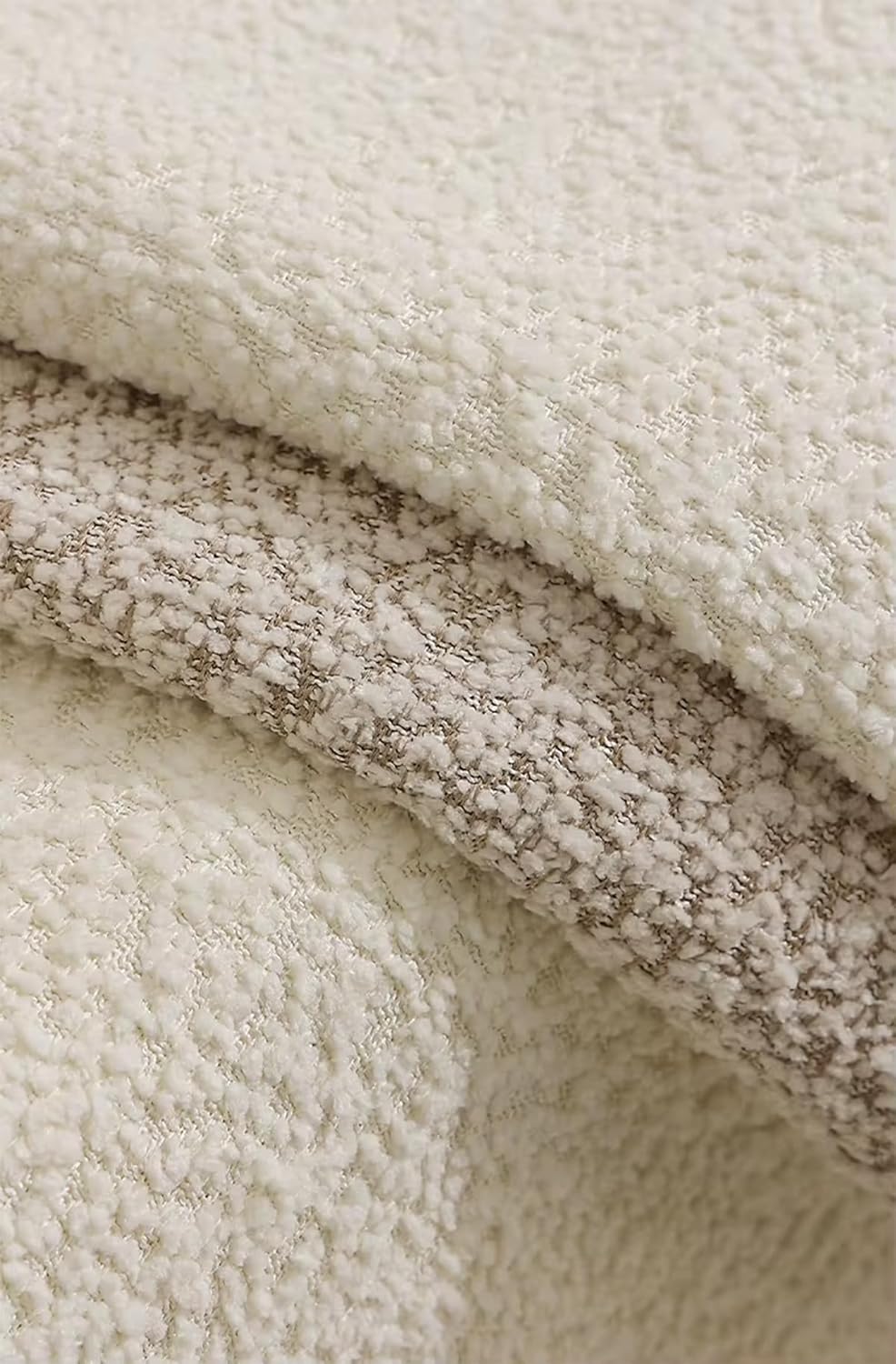 Brown Chenille Bouclé Throw Pillow