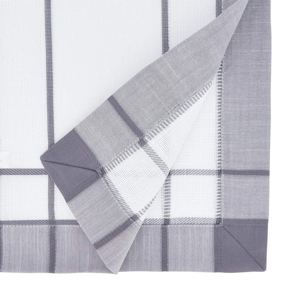 Neutral Banded Border Tablecloth