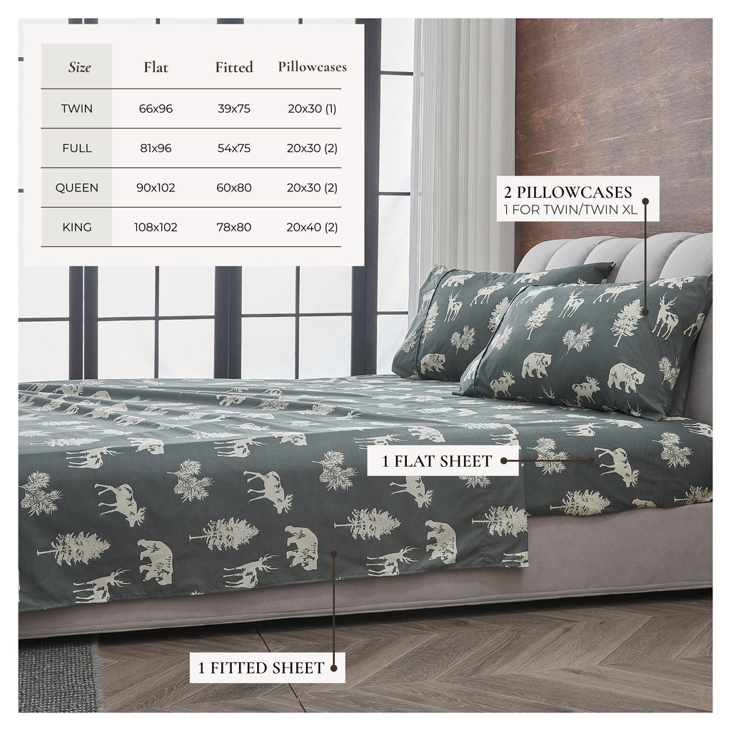 Mountain Ridge Lodge Printed Sheet Set