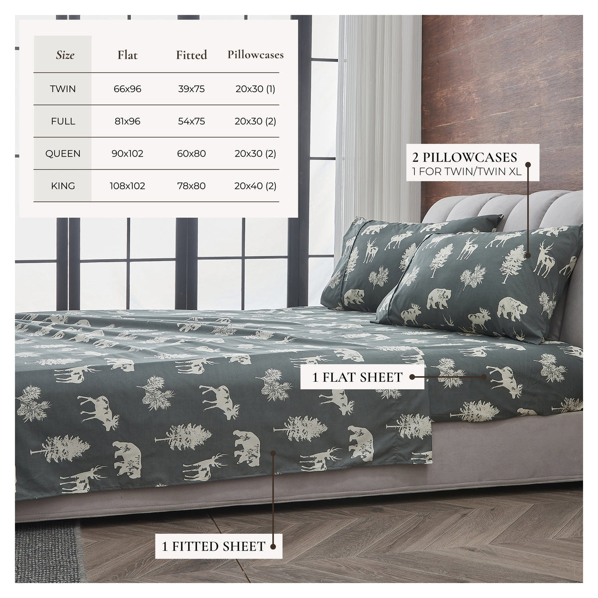 Mountain Ridge Lodge Printed Sheet Set