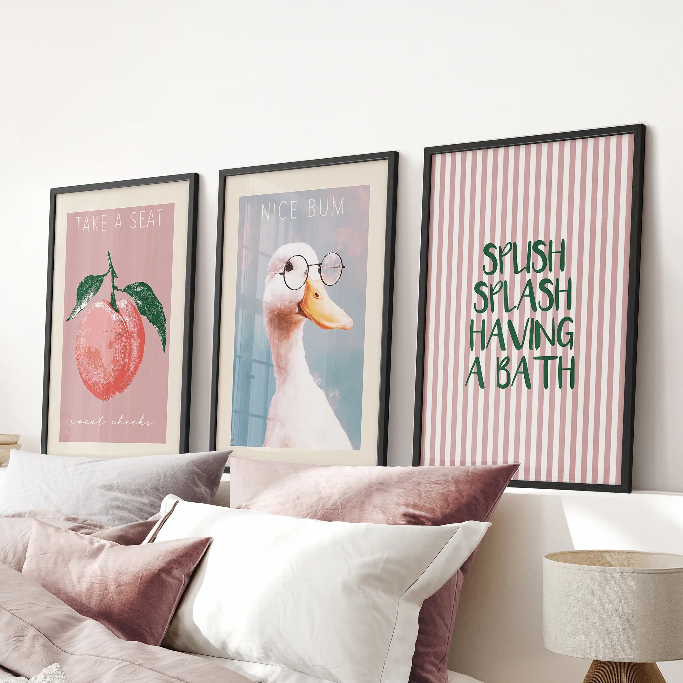 Humorous Wall Art Print Set