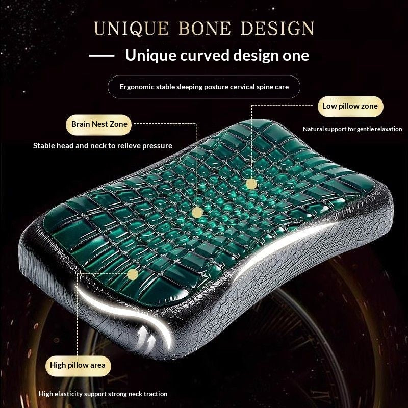 Black diamond cooling gel memory foam pillow with ergonomic neck support