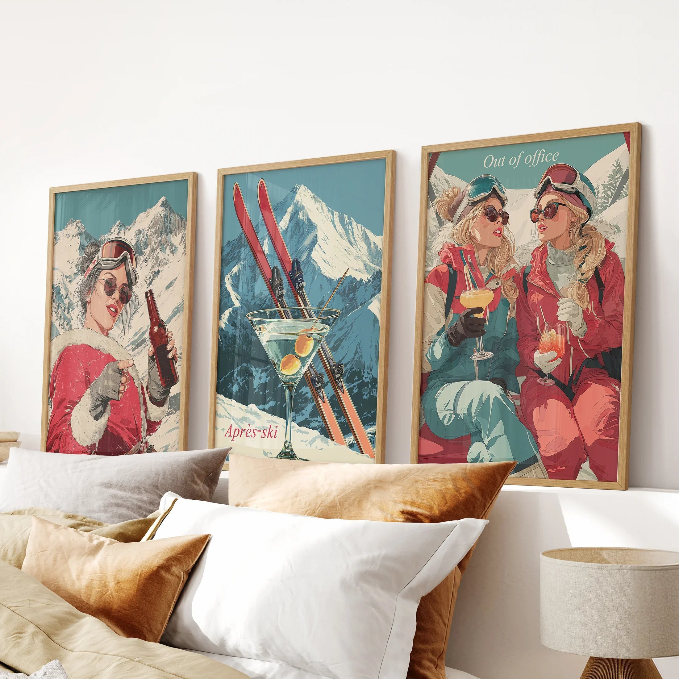 Winter Après-Ski Wall Art Print Set