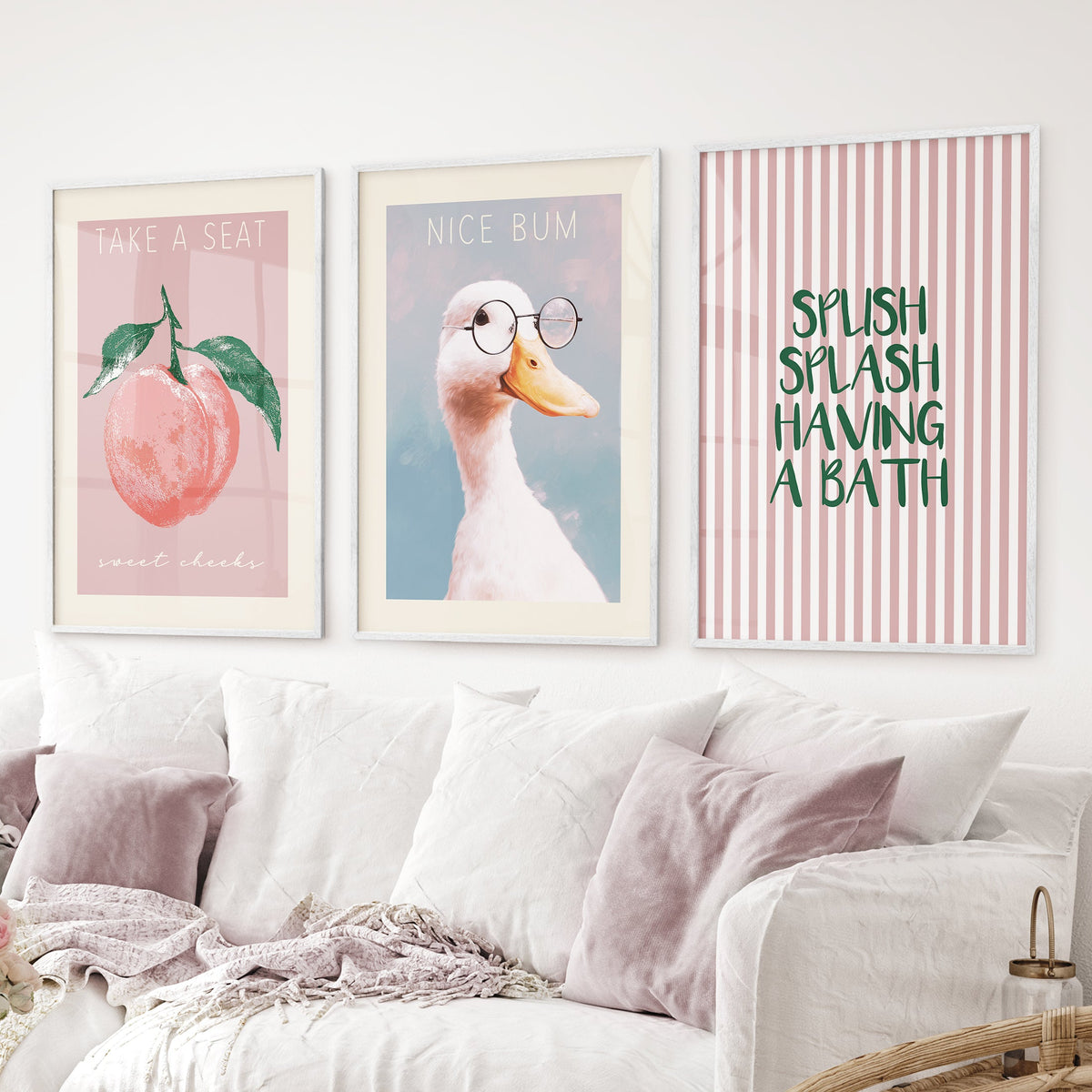 Humorous Wall Art Print Set