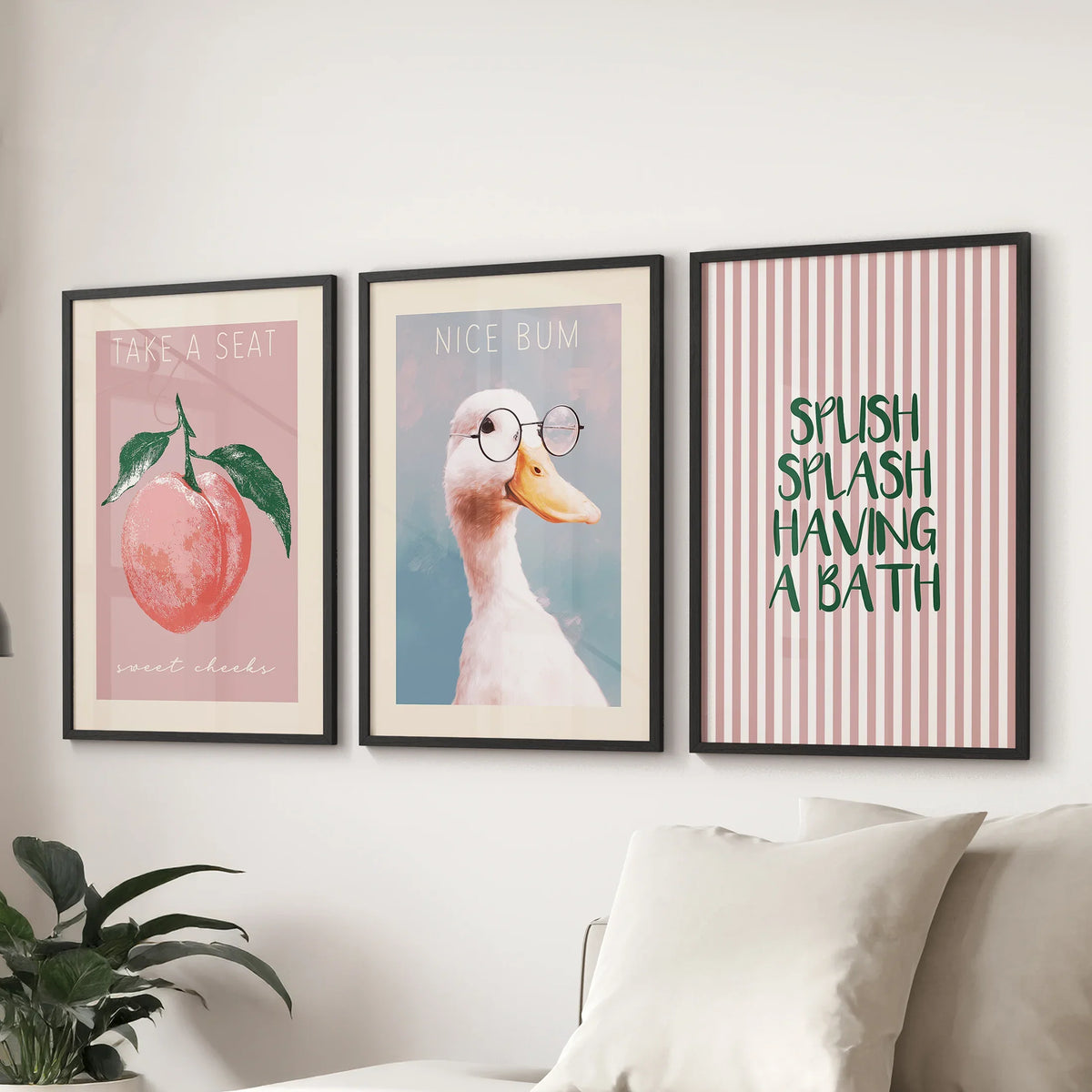 Humorous Wall Art Print Set