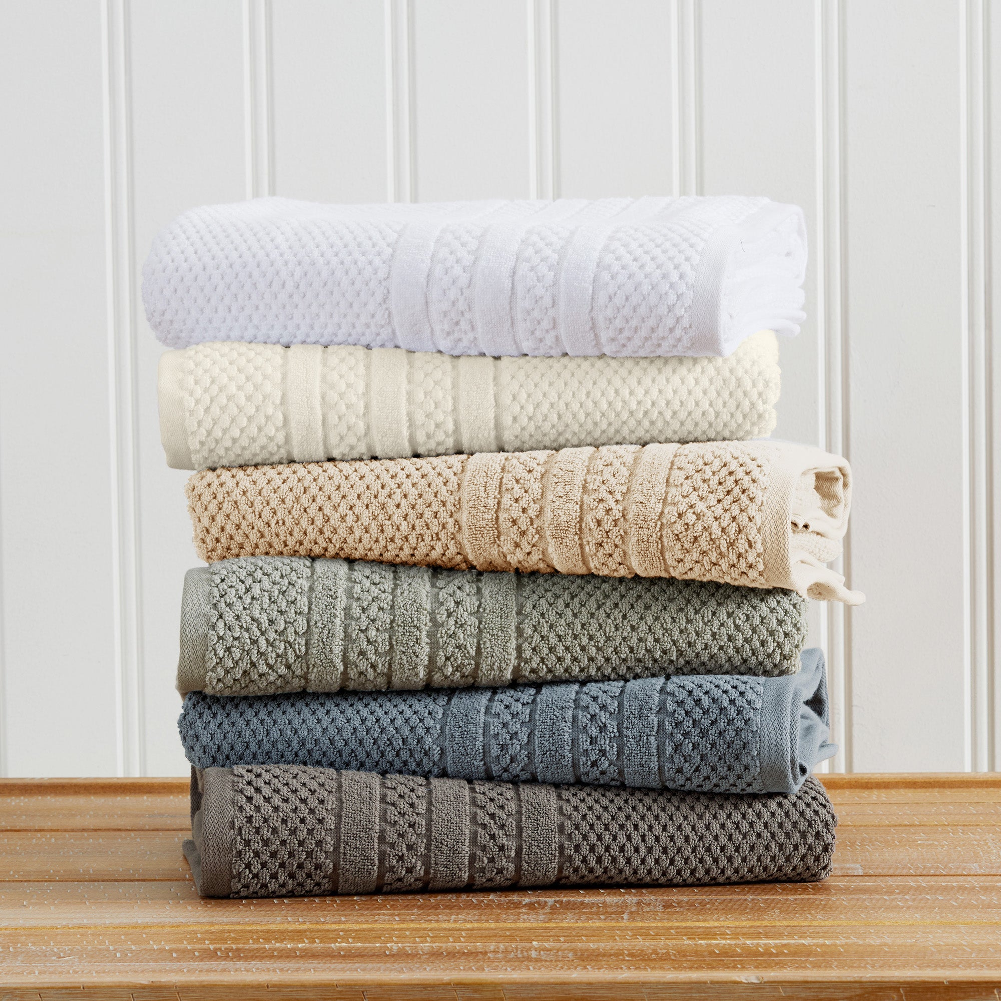 Giuliana Checkered Cotton Bath Towel Set