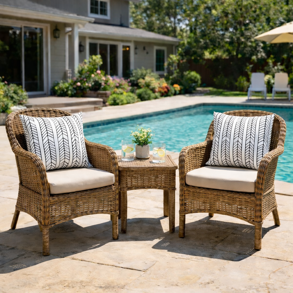 Waterproof Outdoor Throw Pillows (Set of 2)