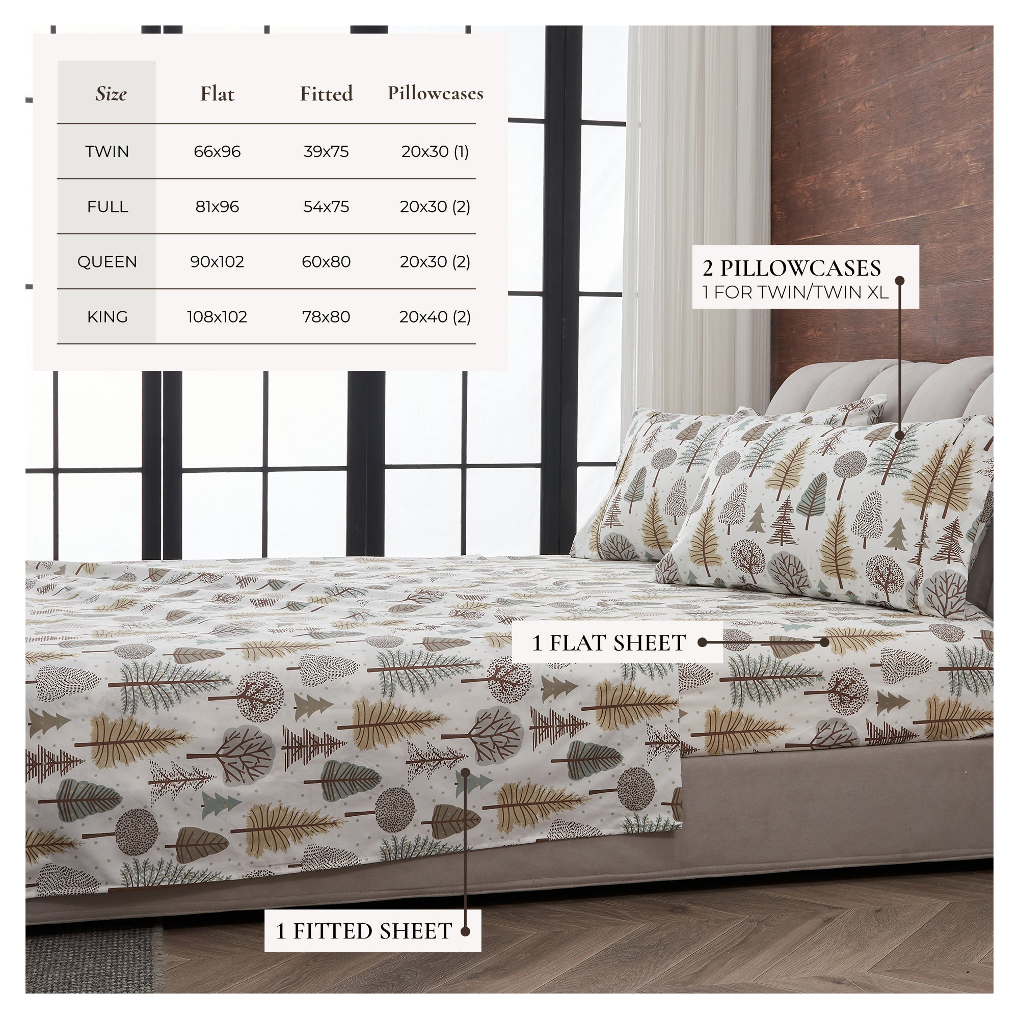 Mountain Ridge Lodge Printed Sheet Set