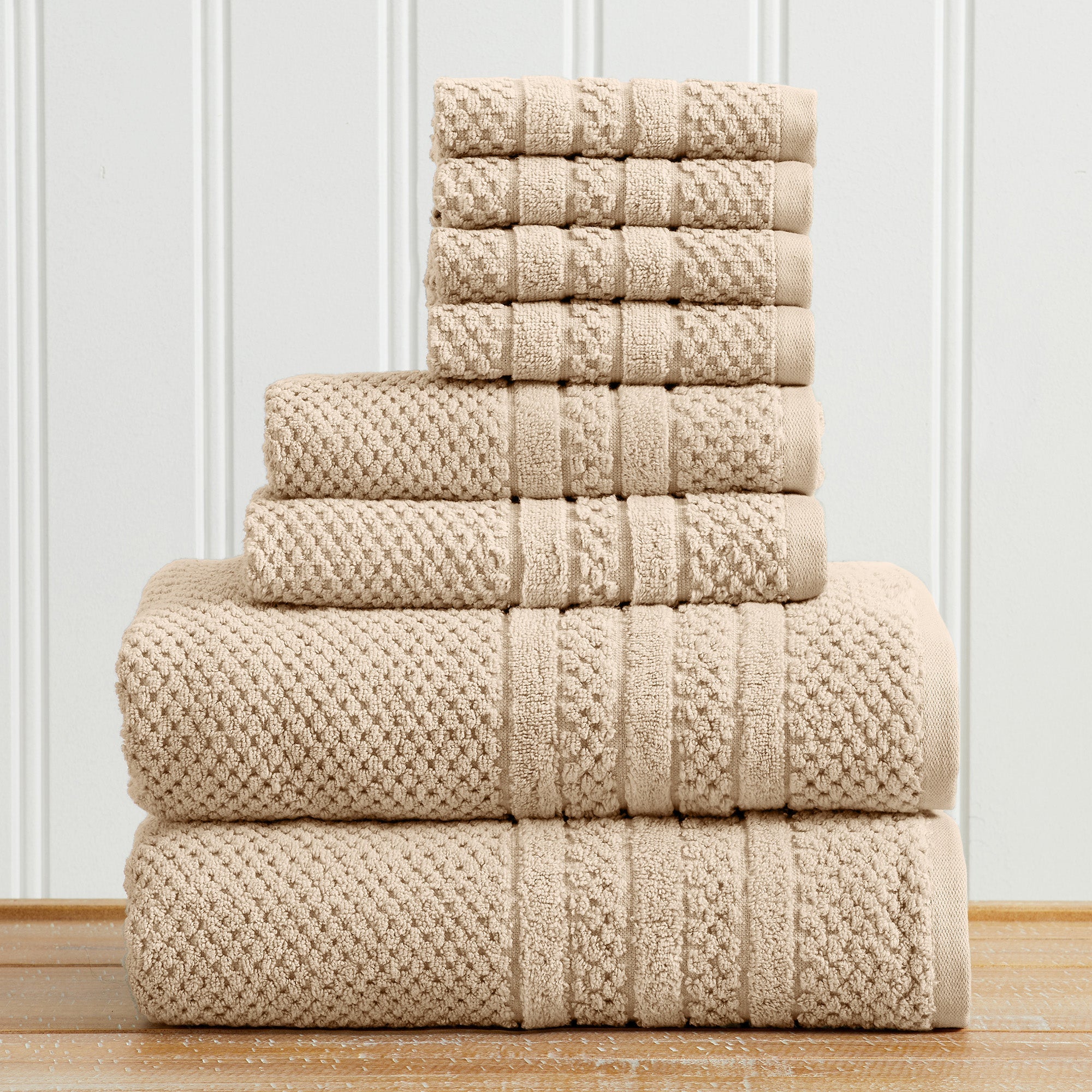 Giuliana Checkered Cotton Bath Towel Set