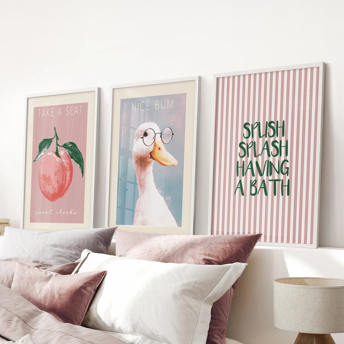 Humorous Wall Art Print Set