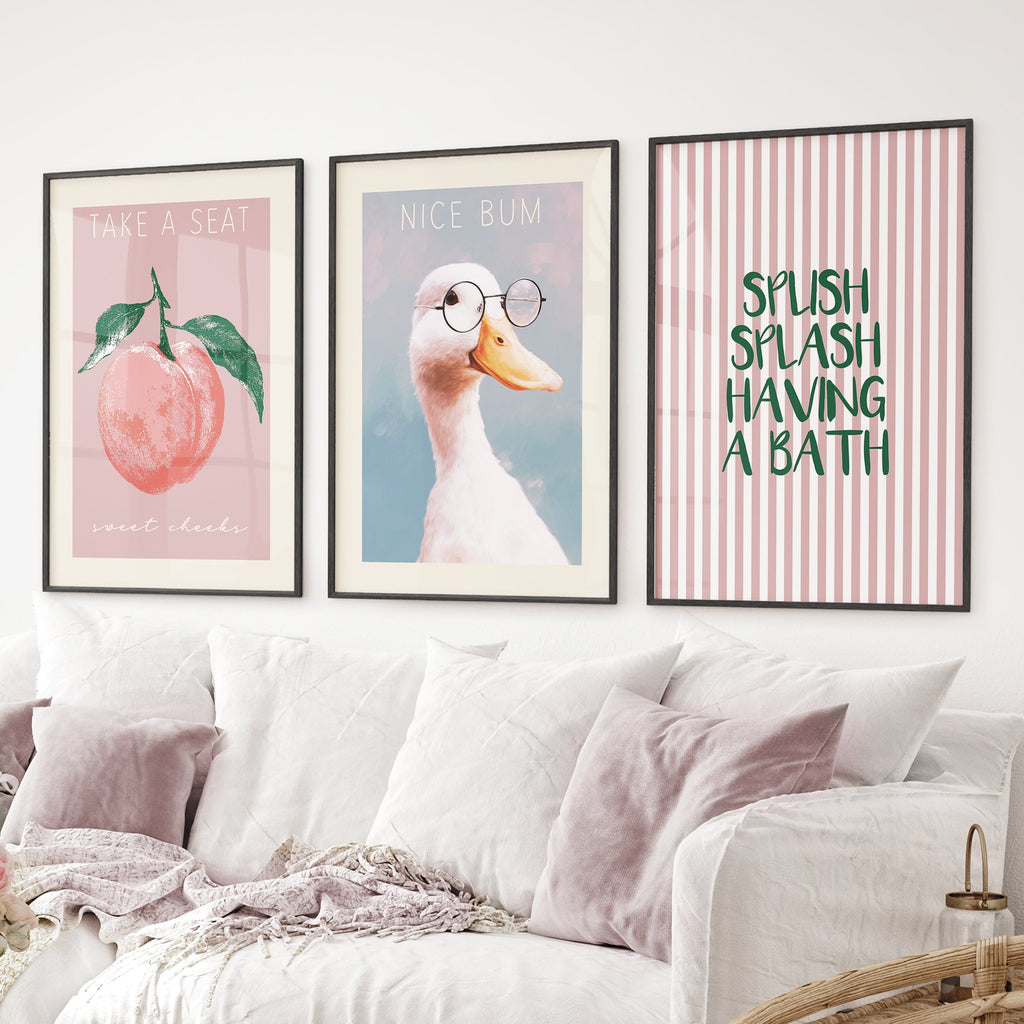 Humorous Wall Art Print Set