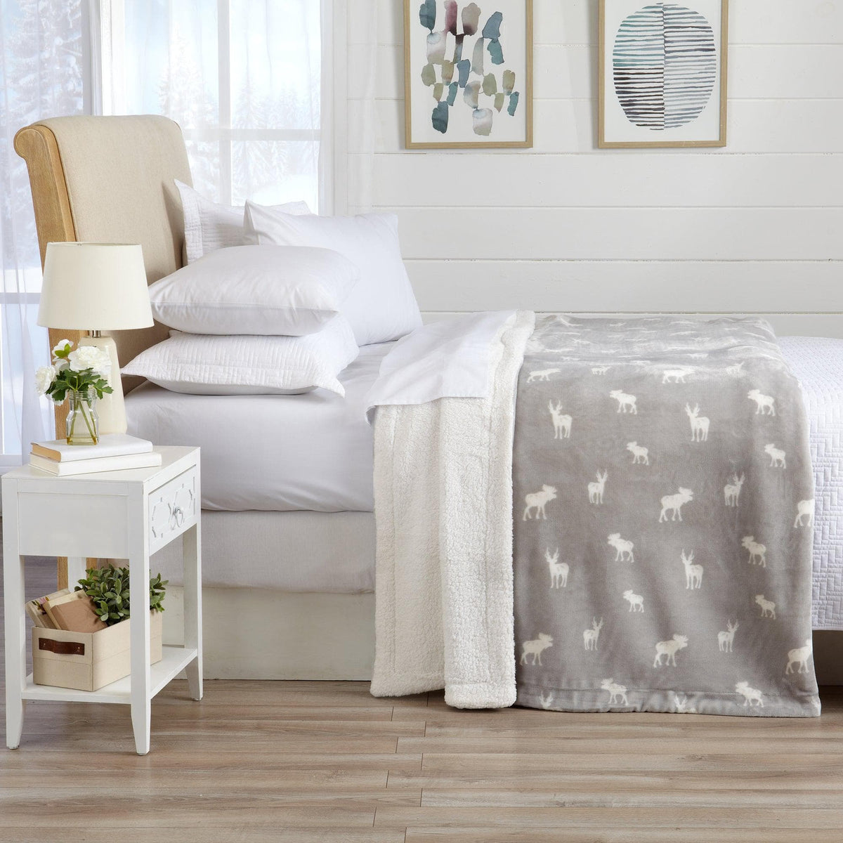 Kinsley Velvet Plush Sherpa Blanket
