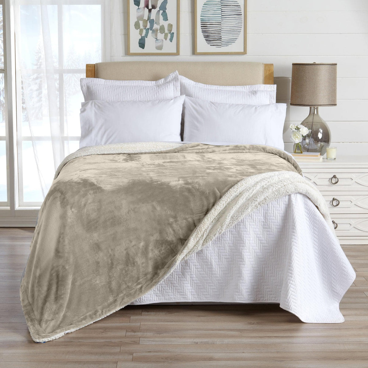 Kinsley Velvet Plush Sherpa Blanket