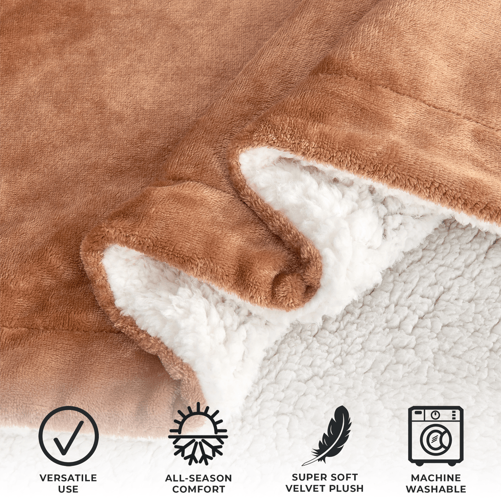 Kinsley Velvet Plush Sherpa Blanket