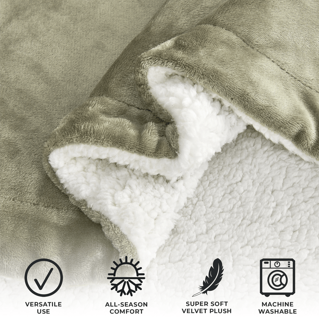 Kinsley Velvet Plush Sherpa Blanket