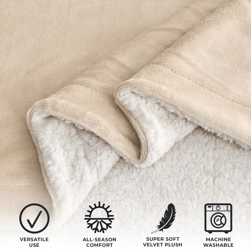 Kinsley Velvet Plush Sherpa Blanket