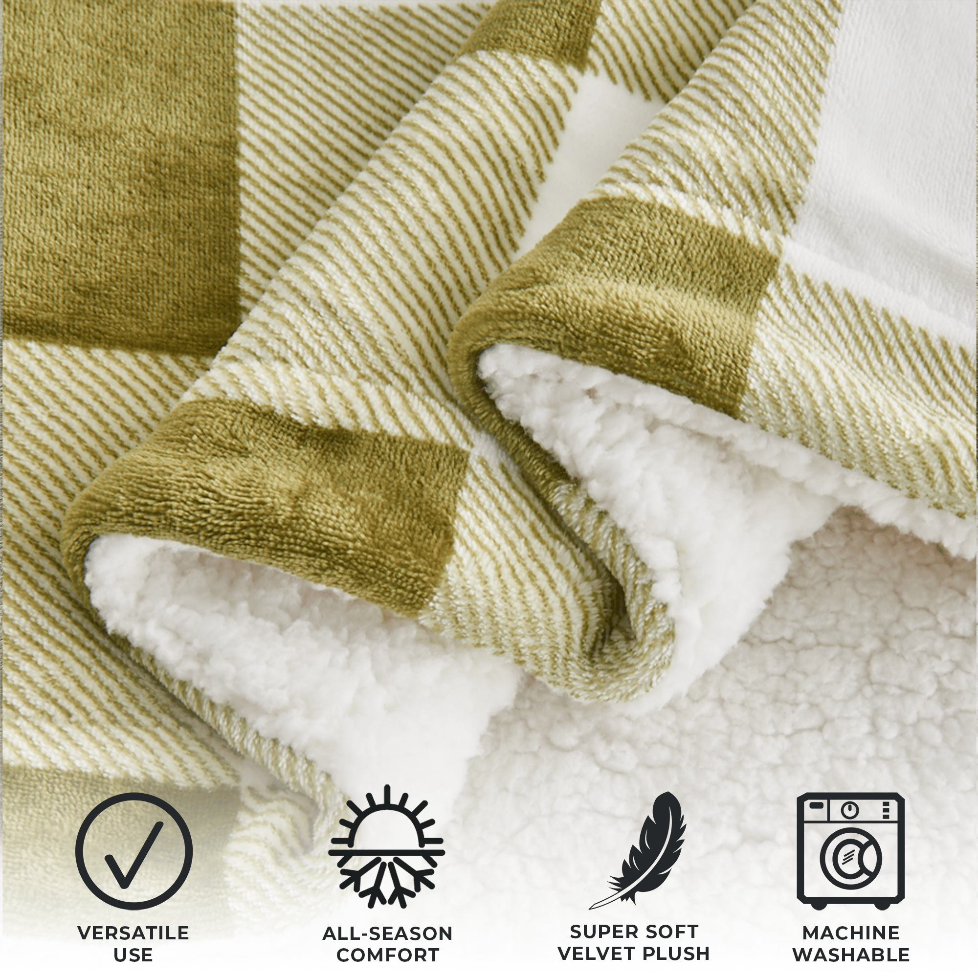 Kinsley Velvet Plush Sherpa Blanket