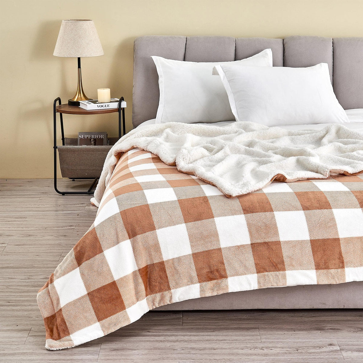 Kinsley Velvet Plush Sherpa Blanket