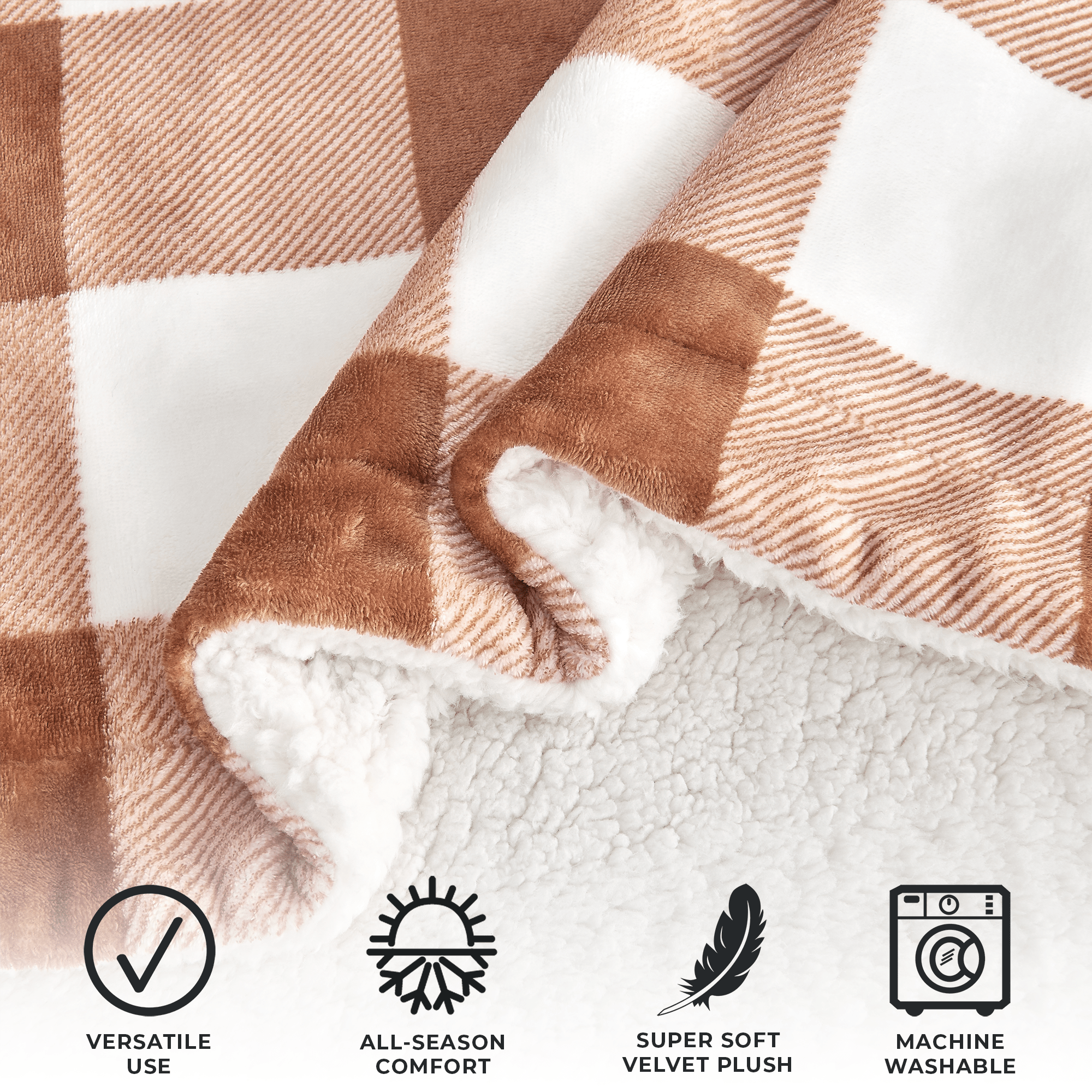 Kinsley Velvet Plush Sherpa Blanket