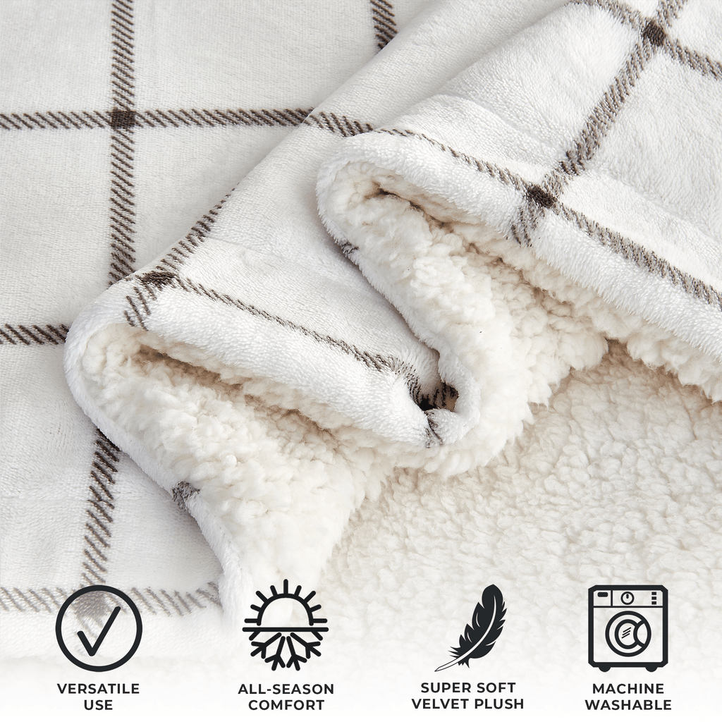 Kinsley Velvet Plush Sherpa Blanket