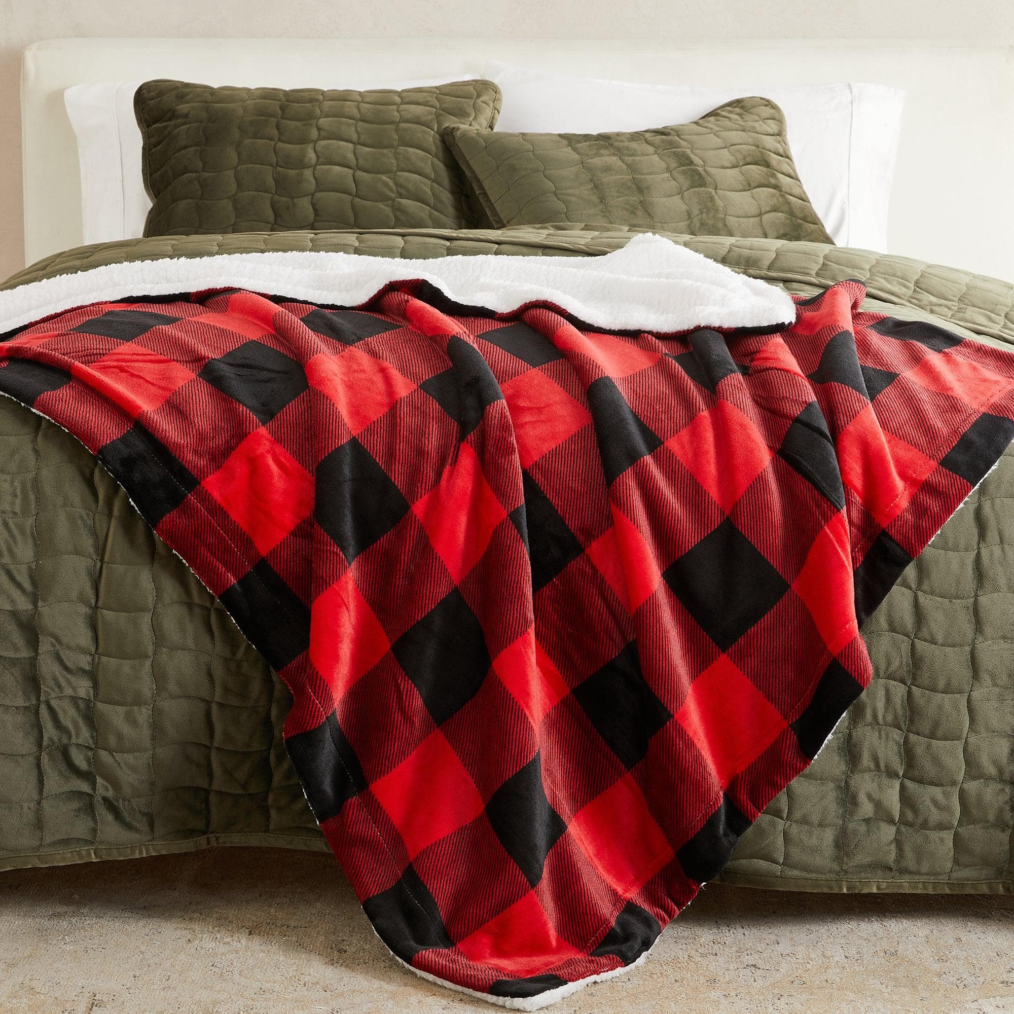 Kinsley Velvet Plush Sherpa Blanket