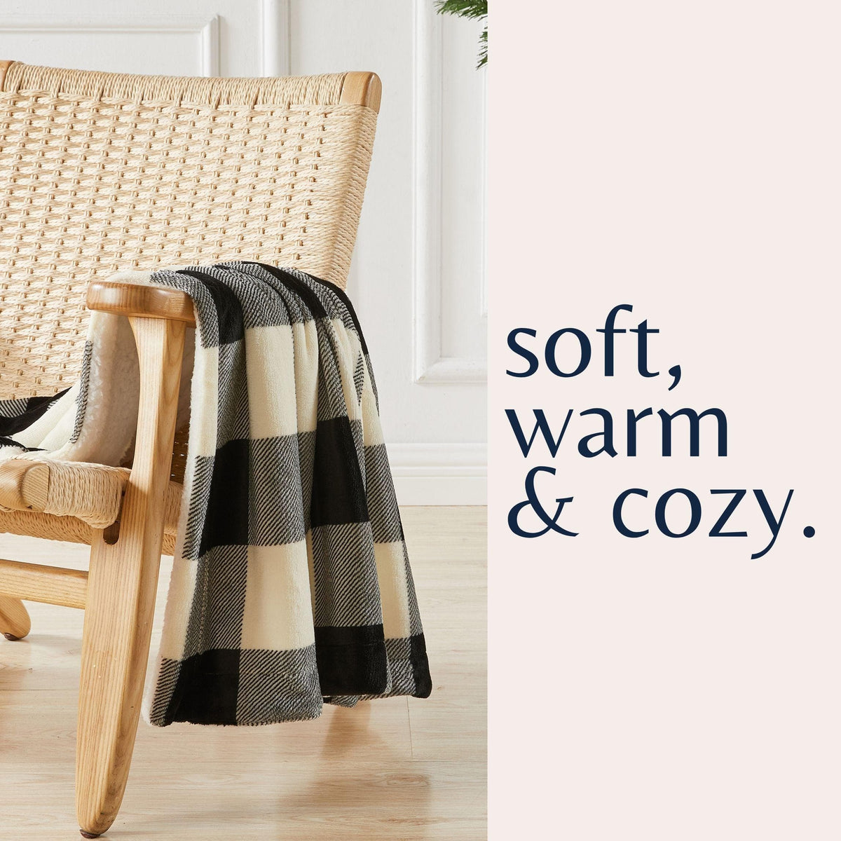 Kinsley Velvet Plush Sherpa Blanket
