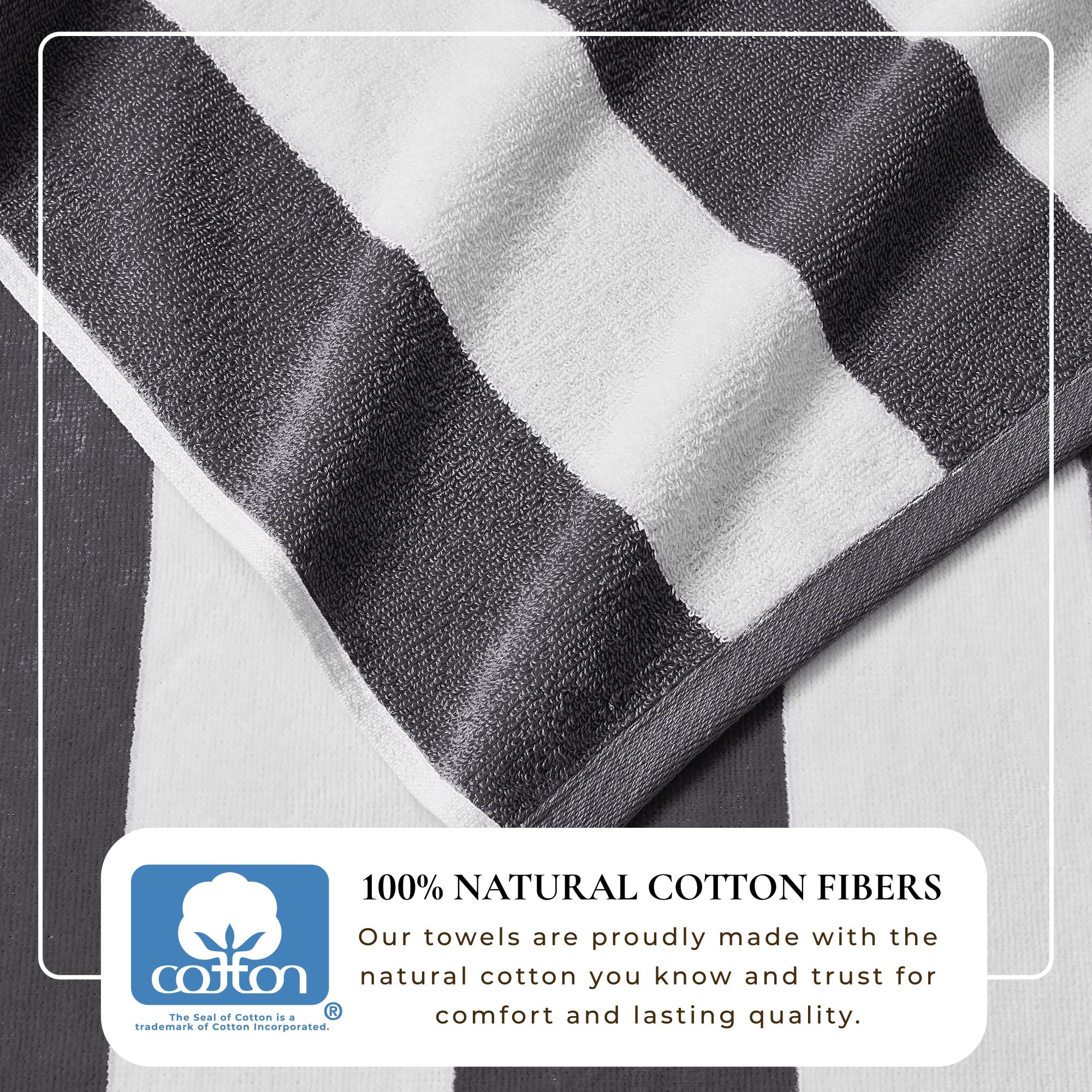 Novia Cabana Stripe Cotton Beach Towel