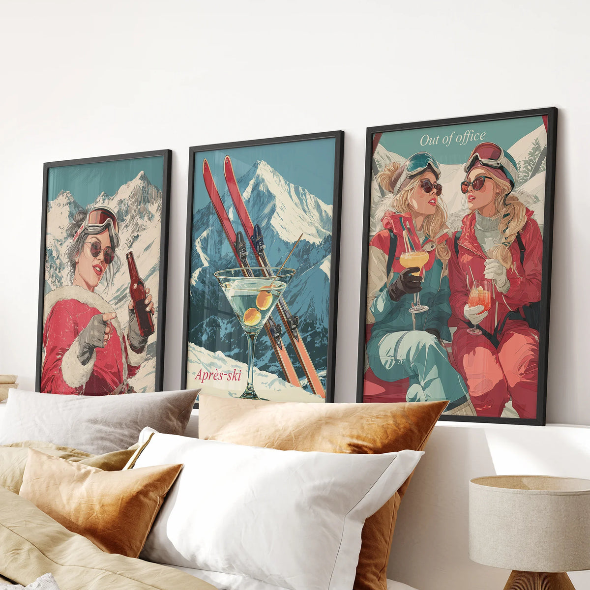 Winter Après-Ski Wall Art Print Set