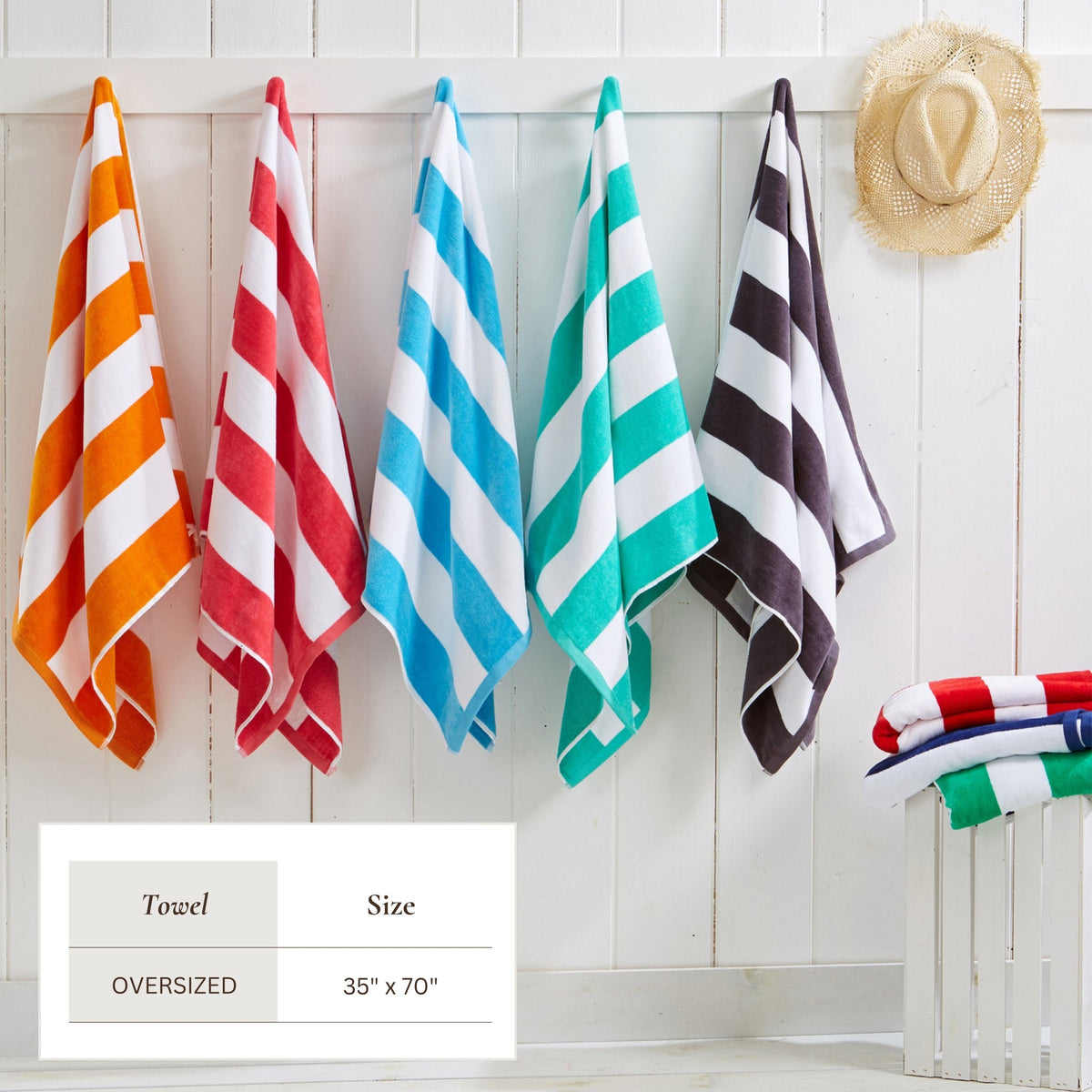 Novia Cabana Stripe Cotton Beach Towel