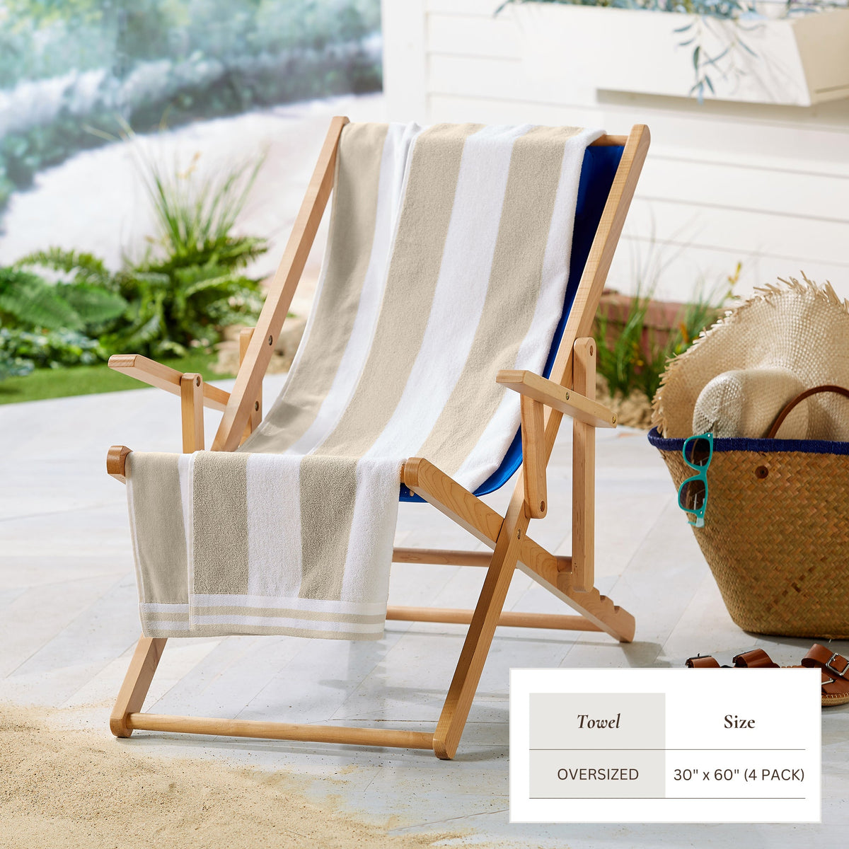 Edgartown Striped Cabana Beach Towel