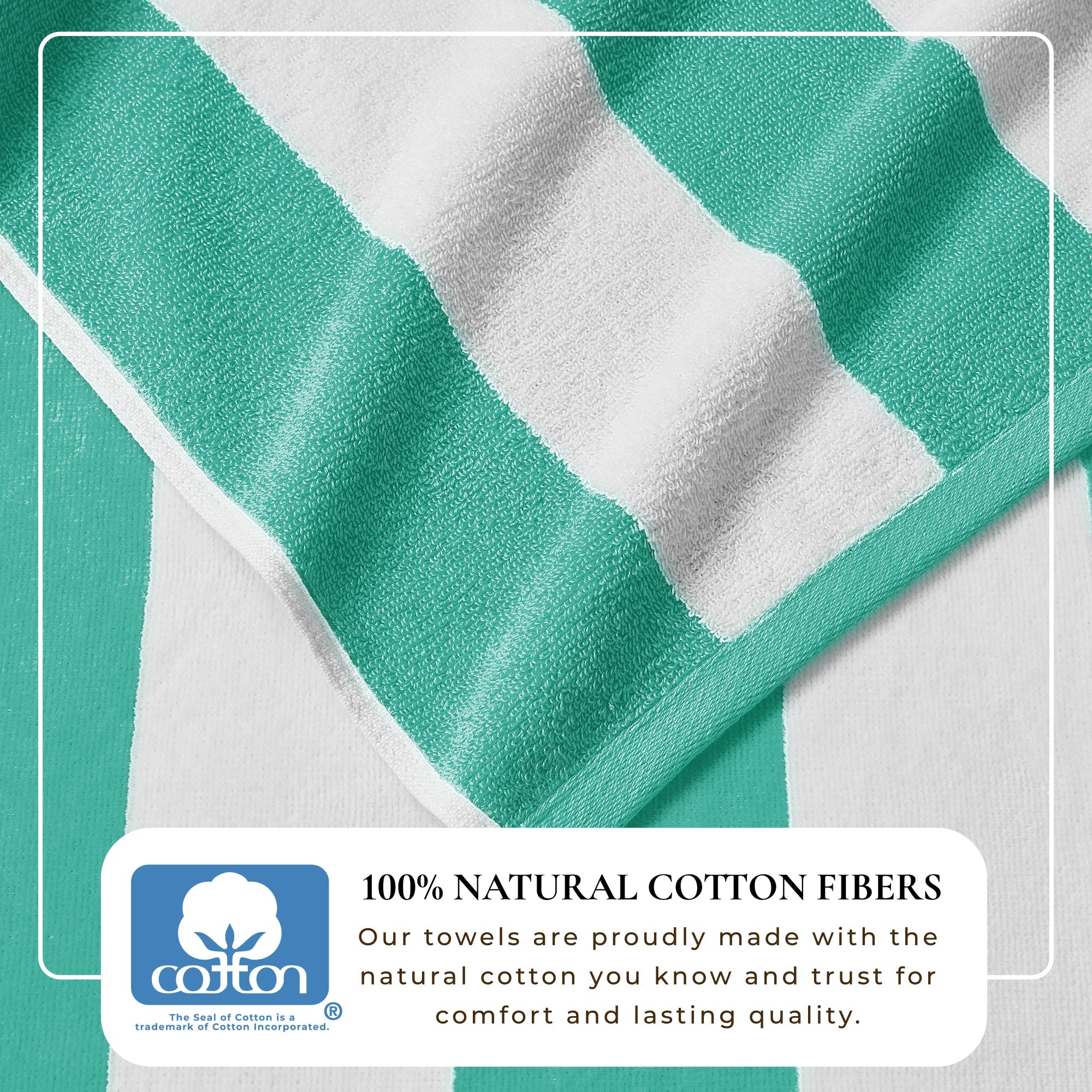 Novia Cabana Stripe Cotton Beach Towel