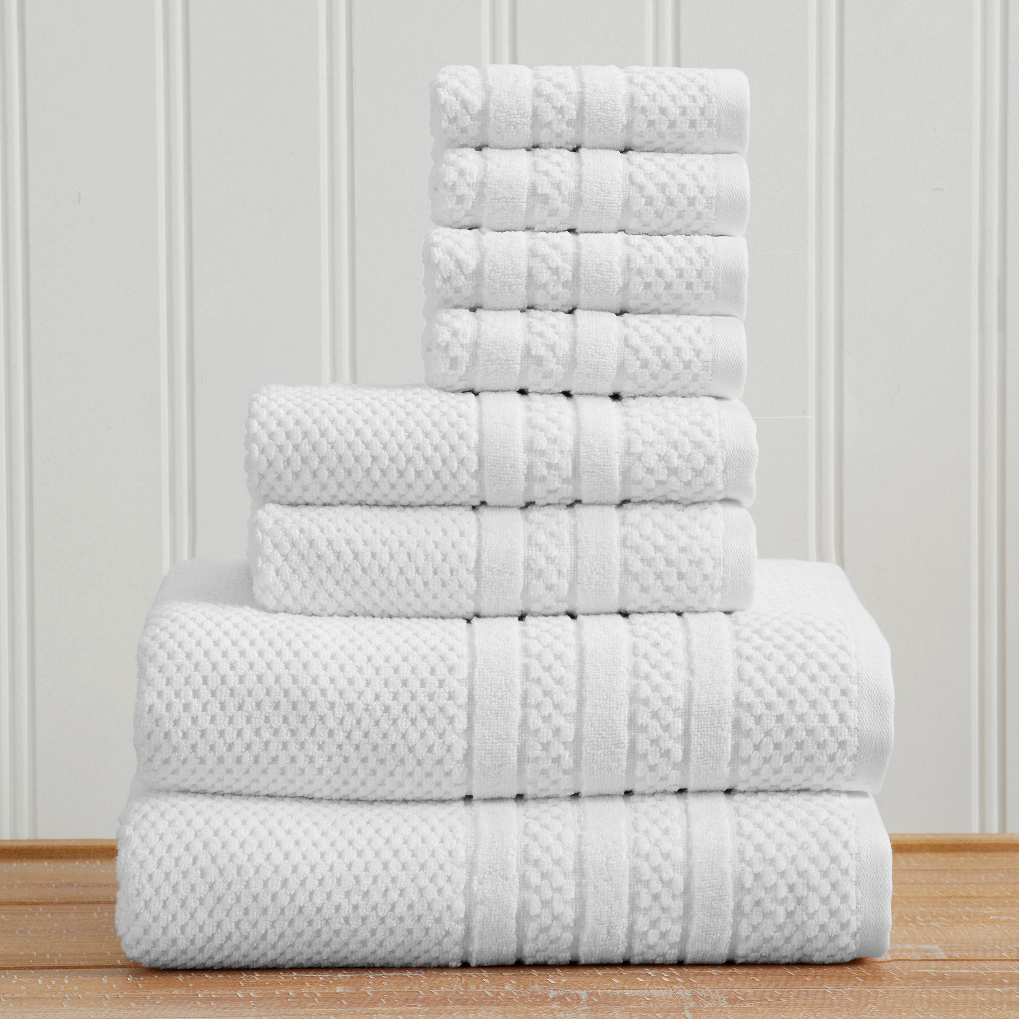 Giuliana Checkered Cotton Bath Towel Set