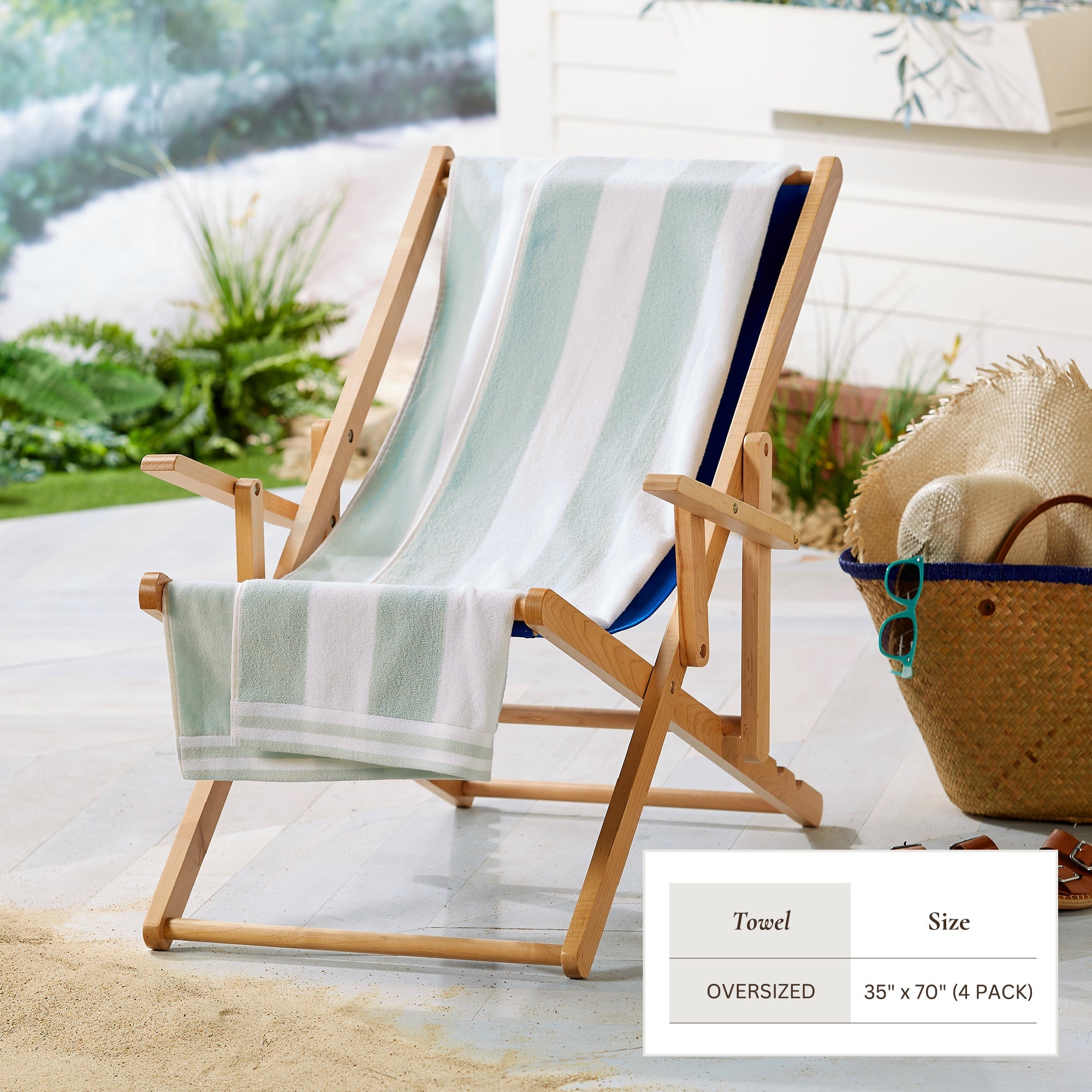 Edgartown Striped Cabana Beach Towel