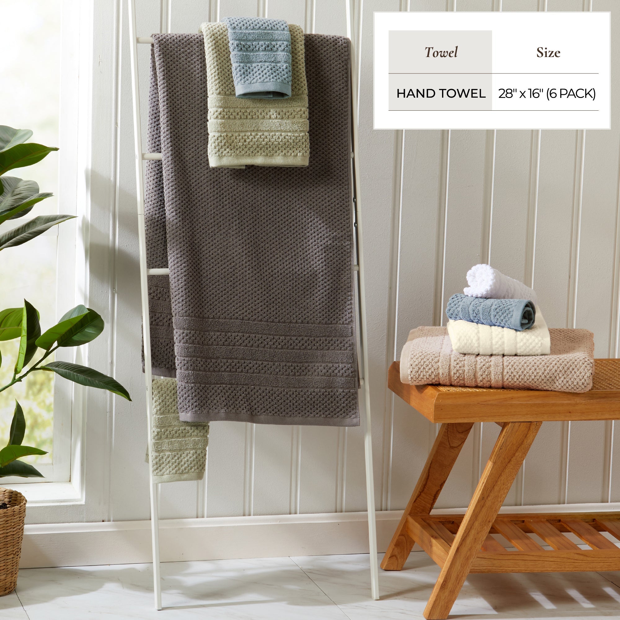 Giuliana Checkered Cotton Bath Towel Set
