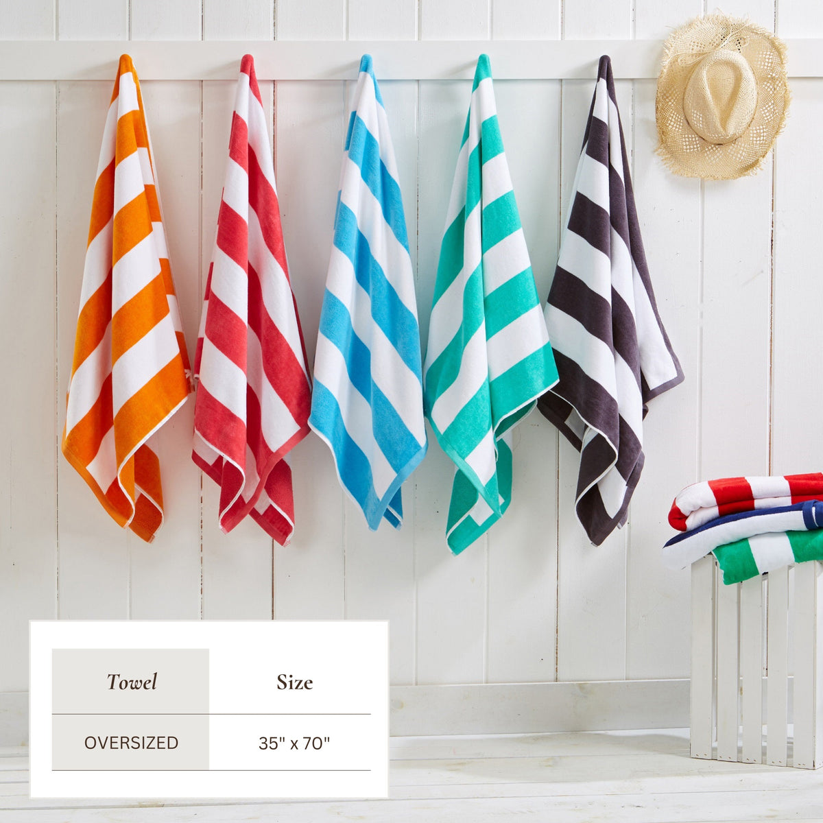 Novia Cabana Stripe Cotton Beach Towel