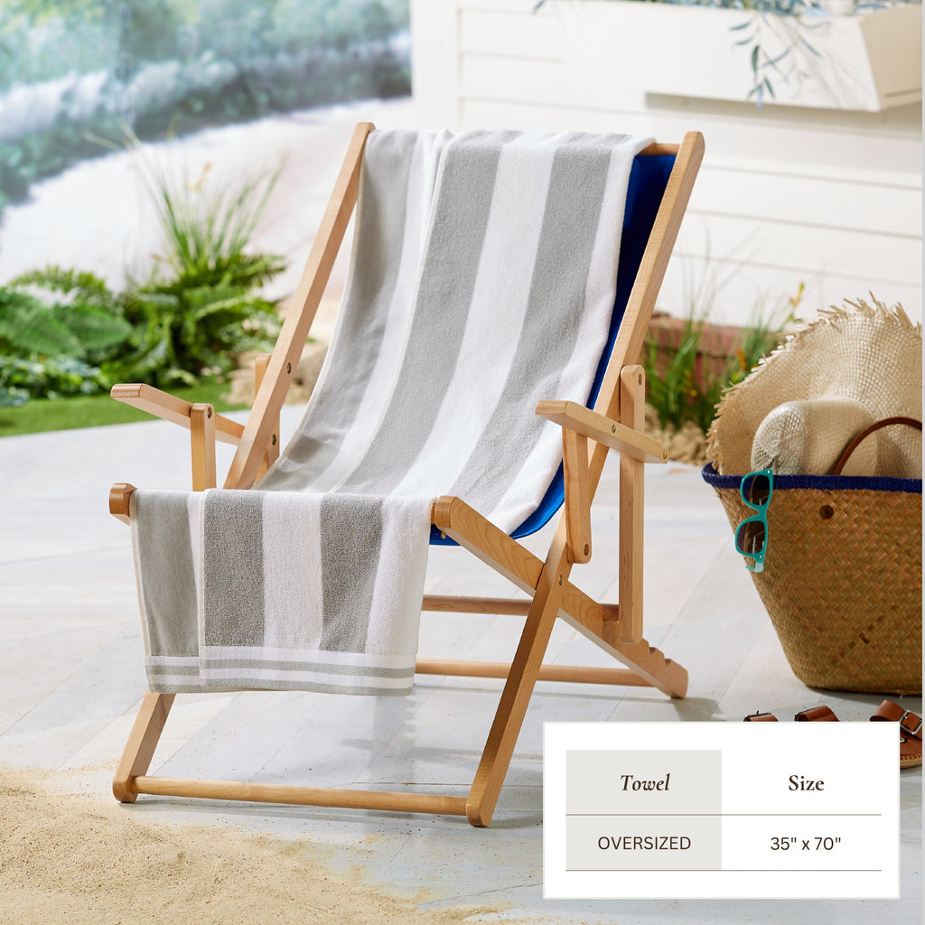 Edgartown Striped Cabana Beach Towel