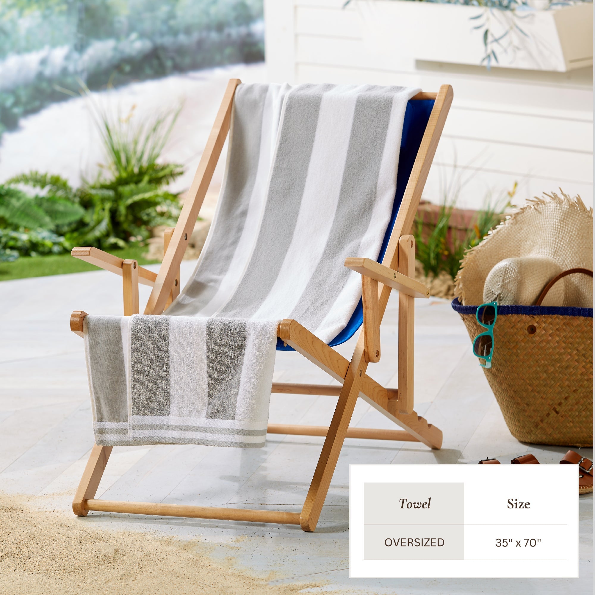 Edgartown Striped Cabana Beach Towel