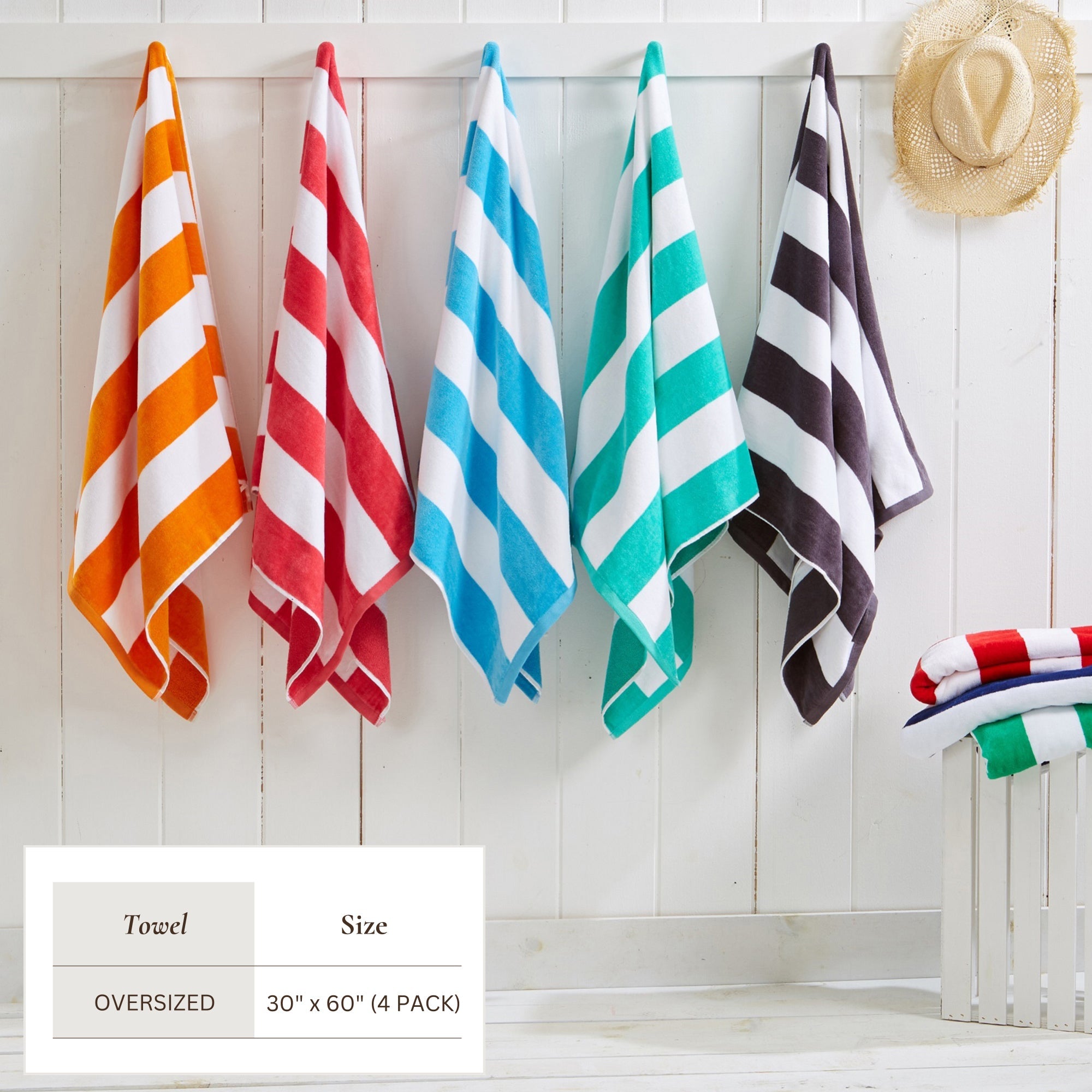 Novia Cabana Stripe Cotton Beach Towel