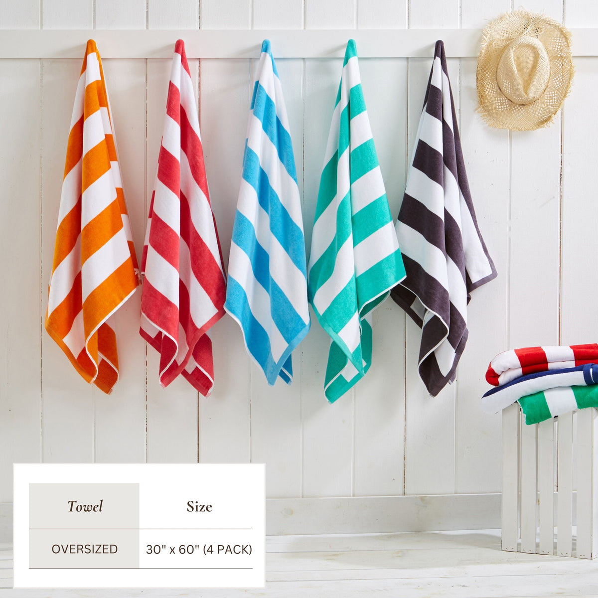 Novia Cabana Stripe Cotton Beach Towel
