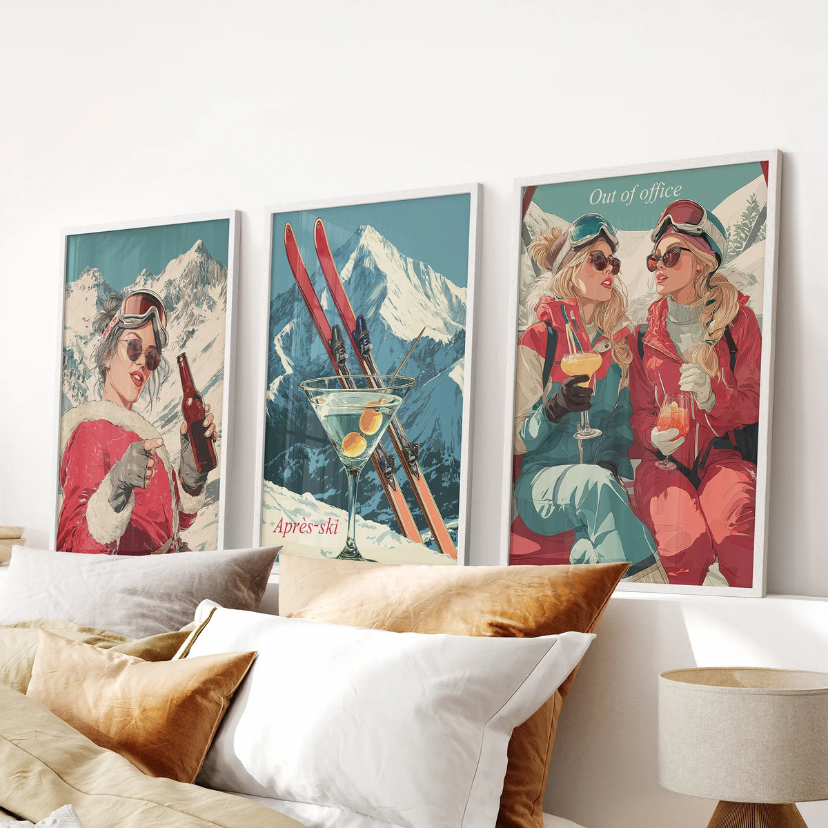 Winter Après-Ski Wall Art Print Set