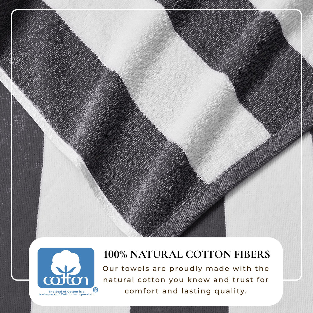 Novia Cabana Stripe Cotton Beach Towel