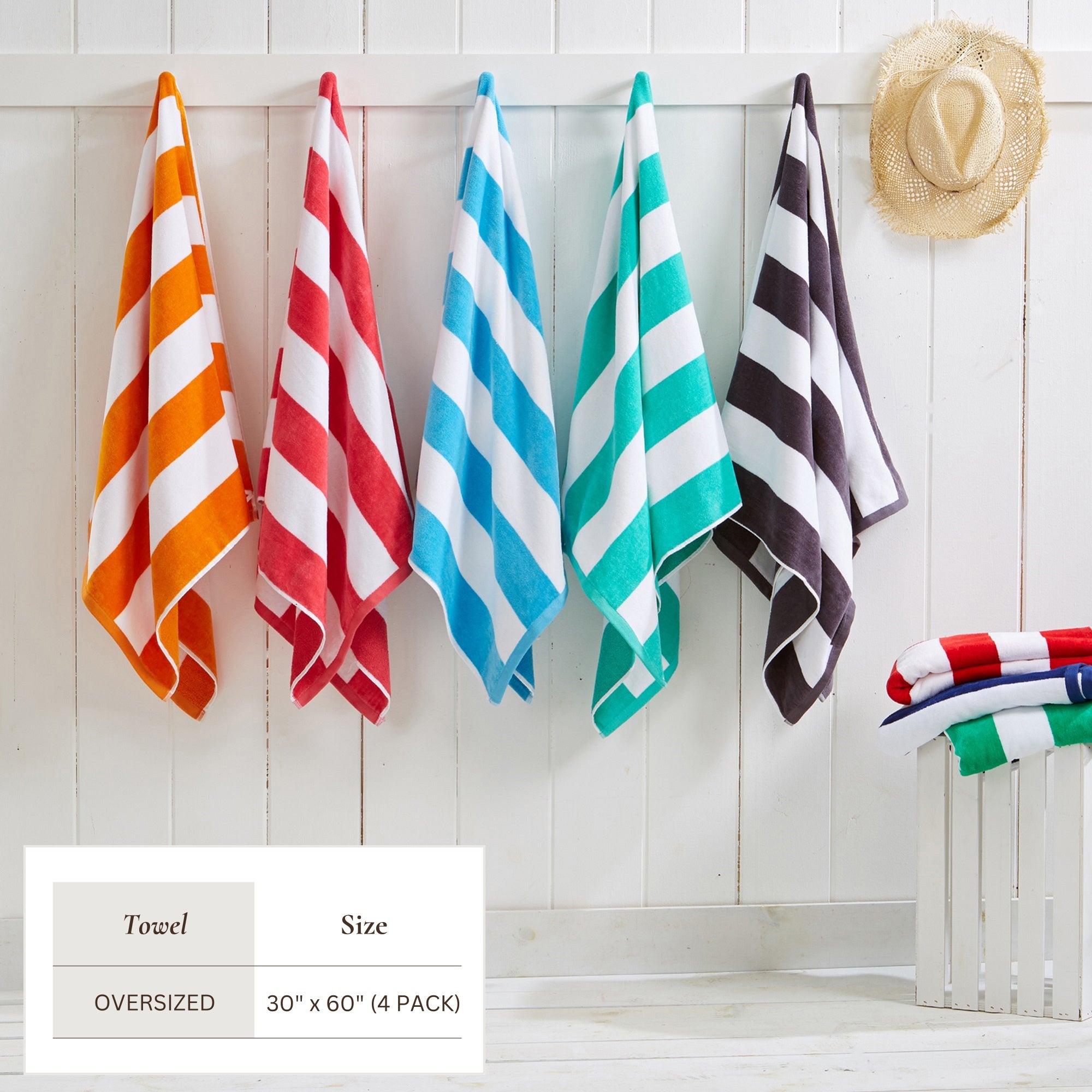 Novia Cabana Stripe Cotton Beach Towel